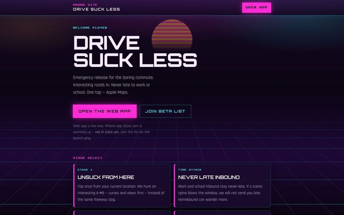 DriveSuckLess website